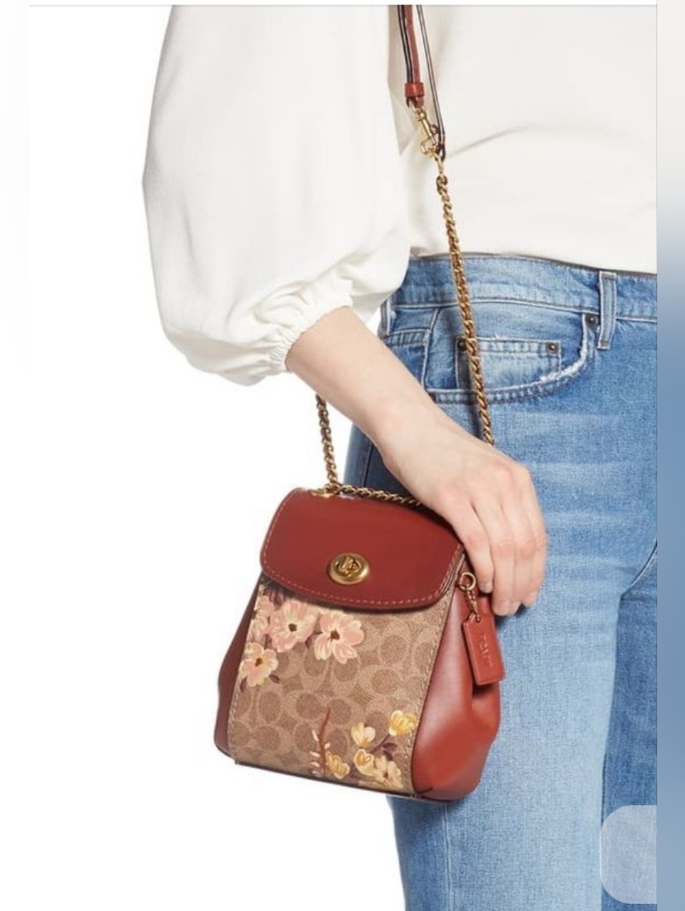 RARE Coach Parker Convertible Backpack 16 In Signature Canvas and Floral Print - Picture 6 of 16